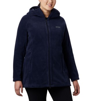 Columbia Benton Springs II Long Plus Size, Sudaderas Con Capucha Azul Marino Para Mujer | 482976-WAX